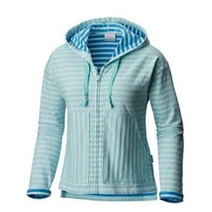 Columbia‎ Women's Jacket Full Zip Striped Cotton Hoodie Medium